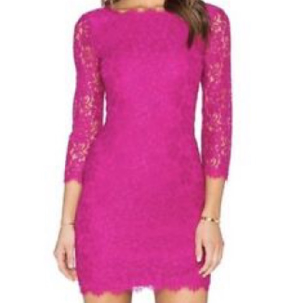 NWT Diane von Furstenberg 'Zarita' Lace Dress, Size 14